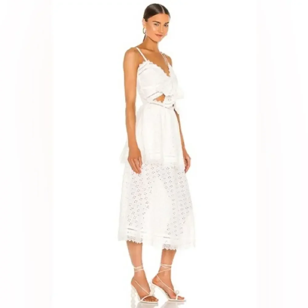 V. Chapman Panna Cotta Maxi Dress in White - Picture 3 of 7